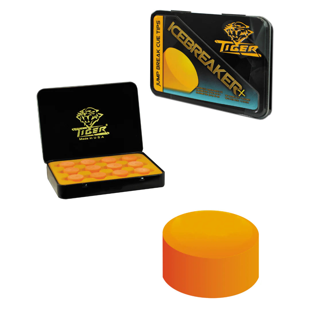 TIGER ICEBREAKER PHENOLIC/LEATHER JUMP CUE TIP - SUPER HARD+