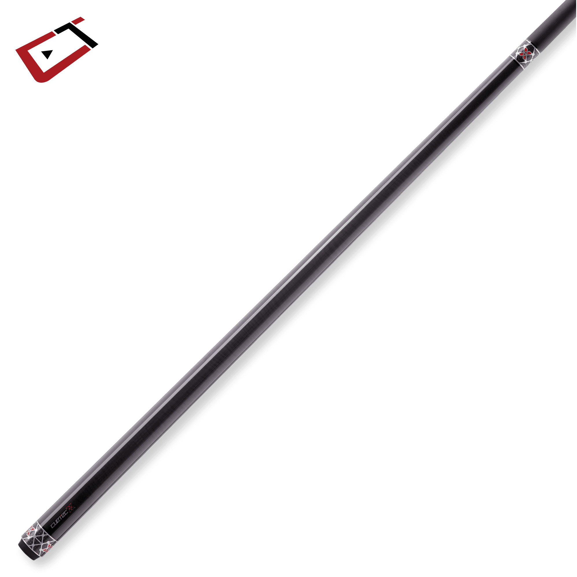 CUETEC CYNERGY POOL CUE BLACK AND SILVER X RAW 12.5MM 19OZ