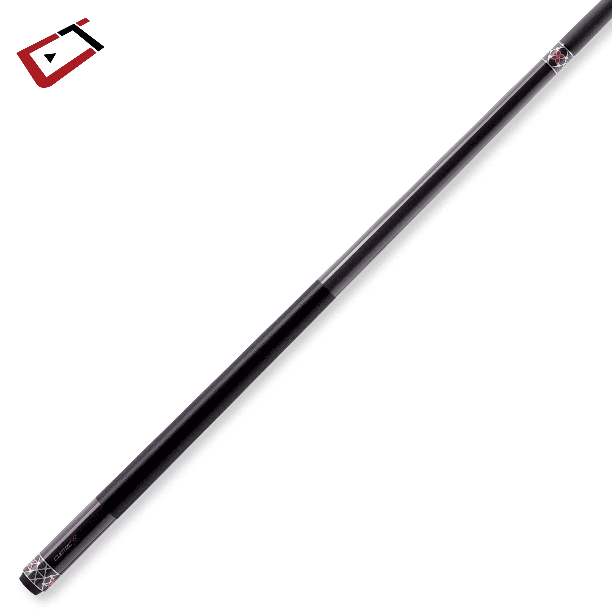 CUETECキューテック Cynergy Xブラック ポリラップシナジー12.5 CUETEC CYNERGY POOL CUE BLACK AND SILVER X RAW PERFORATED