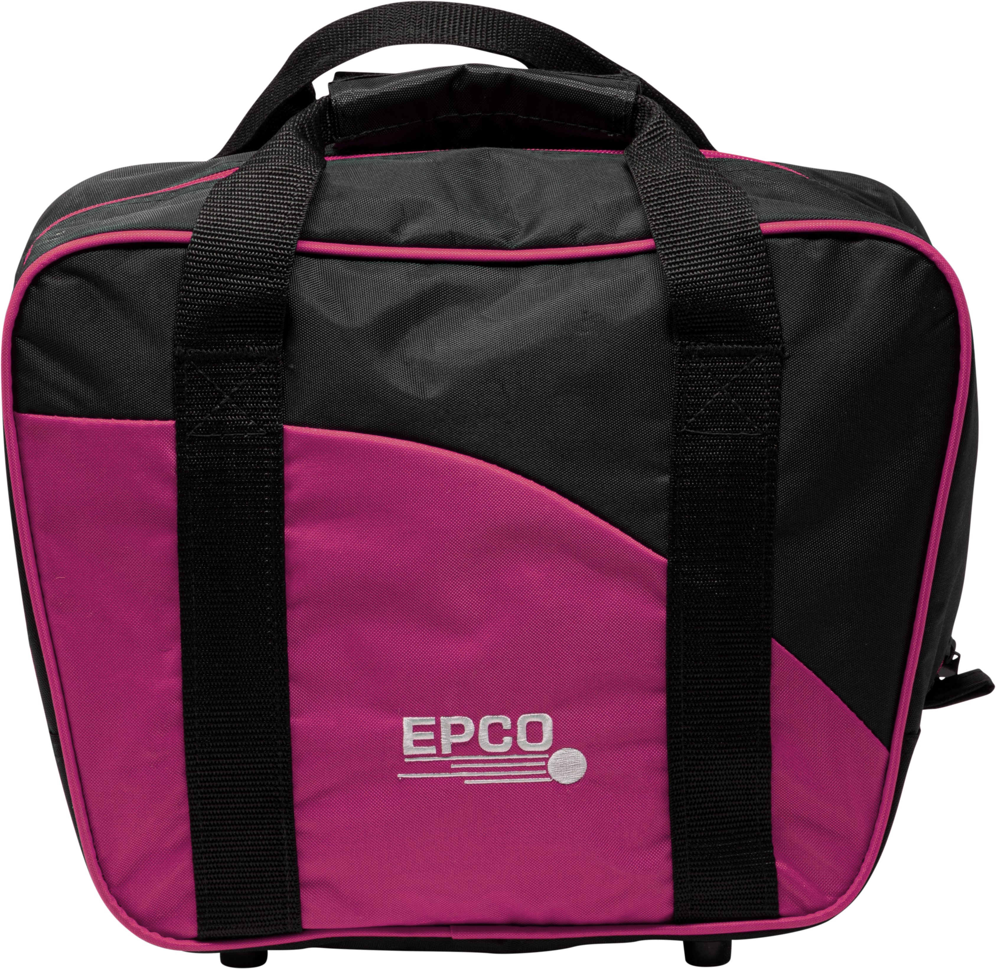 SAC DE TRANSPORT POUR 2 PETITES BOULES DE BOWLING ET SOULIERS DE BOWLING ROSE ET NOIR