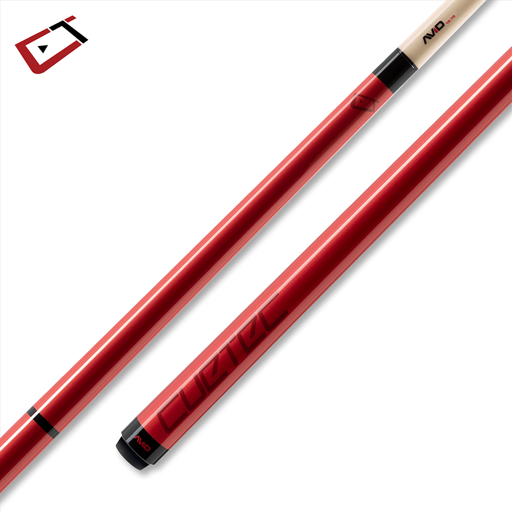 AVID CHROMA CRIMSON POOL CUE NO WRAP 12.75MM 19OZ