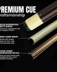 BAGUETTE DE BILLARD BALABUSHKA GB1 BLANCHE/BRUNE GRIP LIN 13MM 19OZ