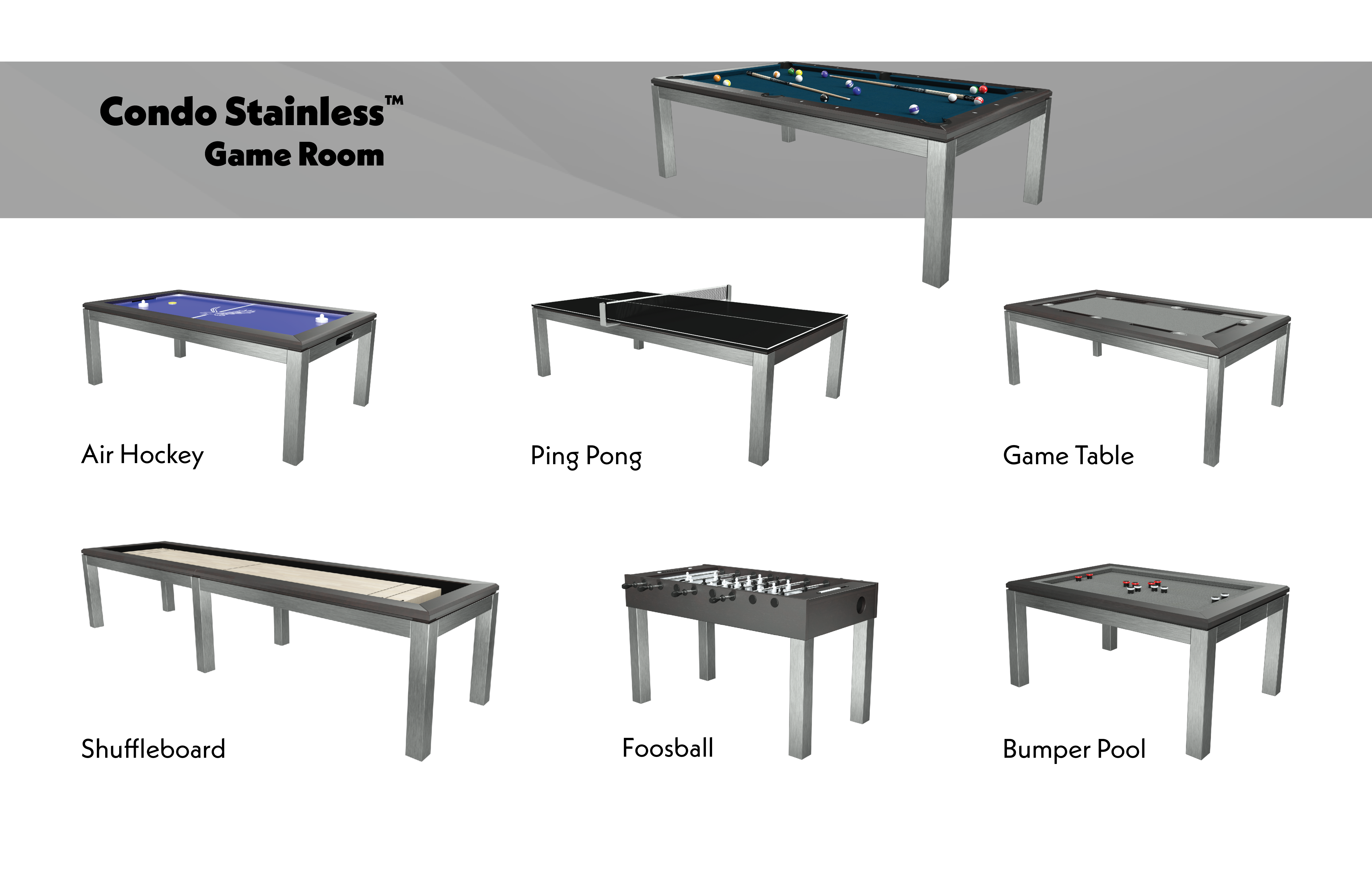 CONDO STAINLESS GAME ROOM – Canada Billard
