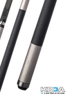 KODA SPORT POOL CUE LD3C2 SHAFT CARBONE BLACK AND SILVER LEATHER WRAP 12.25MM 19OZ