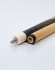PEARSON POOL CUE PK SERIES - CARBON CLEAR SHAFT GREY WITH WHITE HANDLE 12.4MM 20OZ