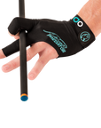 PREDATOR ALBIN OUSCHAN SECOND SKIN BLACK/TEAL BILLIARD GLOVE - LEFT HAND ONLY
