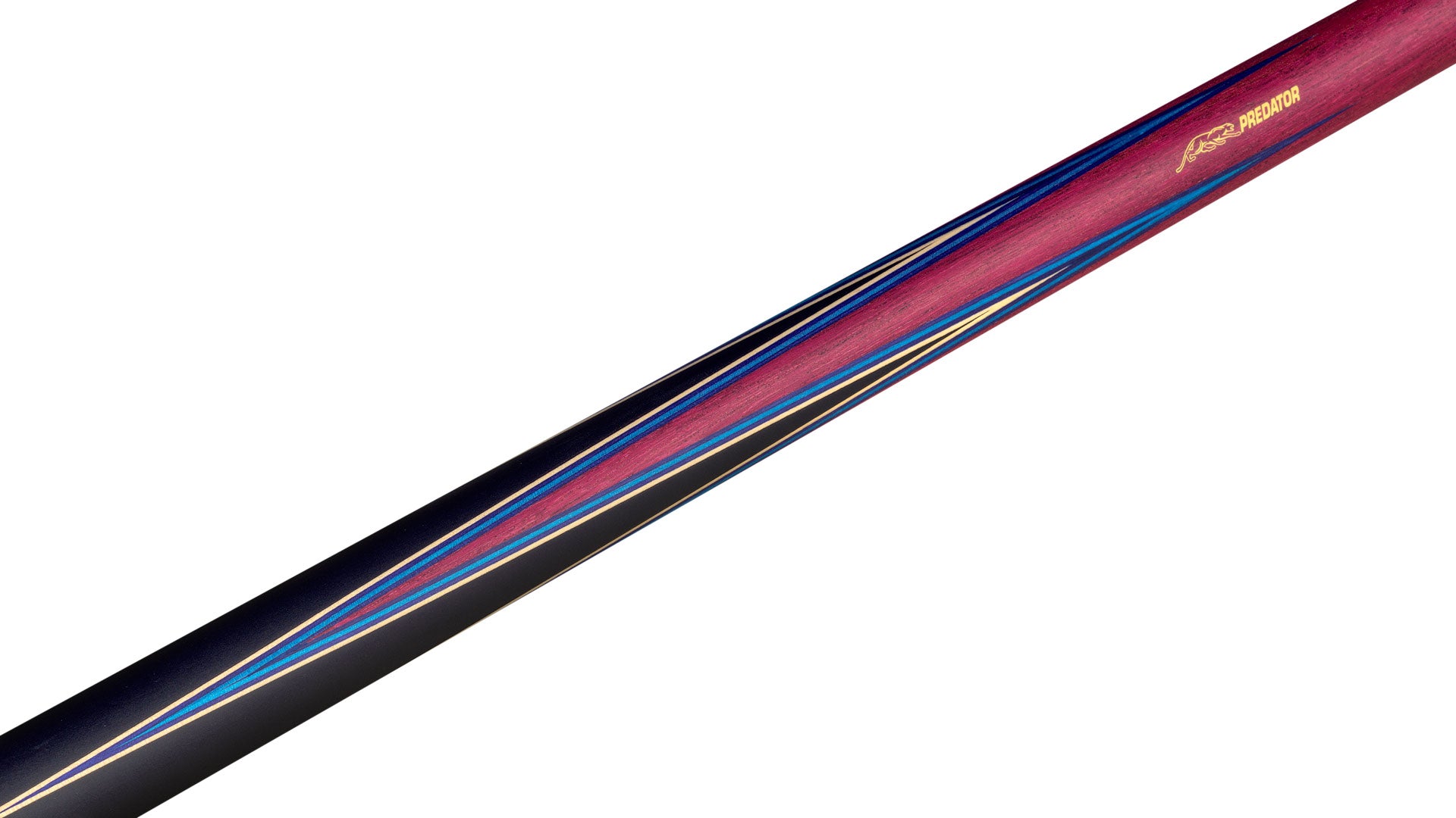 BAGUETTE DE BILLARD PREDATOR SNEAKY PETE 4 POINTES - VIOLET / BLEU - WRAP EN CUIR AVEC MOTIFS D'ÉLÉPHANTS (FLÈCHE NON INCLUSE)