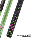 BAGUETTE DE CASSE POISON VX AVEC FLÈCHE EN FIBRE DE CARBONE - VERT/ROSE - WRAP TRICOLORE 13MM 19OZ