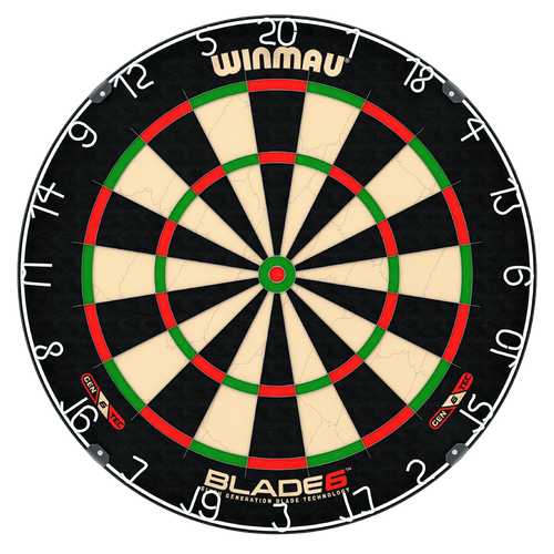 WINMAU® PDC SURROUND BLADE 6 DARTBOARD & BRASS DARTS COMBO SET