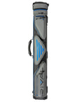 ÉTUI DE BAGUETTE DE BILLARD LUCASI RIVAL RIGIDE GRIS ET BLEU 3M 4F
