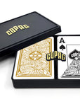 COPAG JEU DE CARTES BRIDGE EN PLASTIQUE MODÈLE LEGACY JUMBO NOIR ET OR