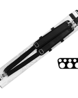 EIGHT BALL MAFIA EBMC35G 3X5 HARD CUE CASE - WHITE/BLACK WITH NO EVIL STACKED SKULLS