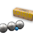 ENSEMBLE DE TROIS BOULES DE PÉTANQUE OBUT LOISIR INOX LISSE