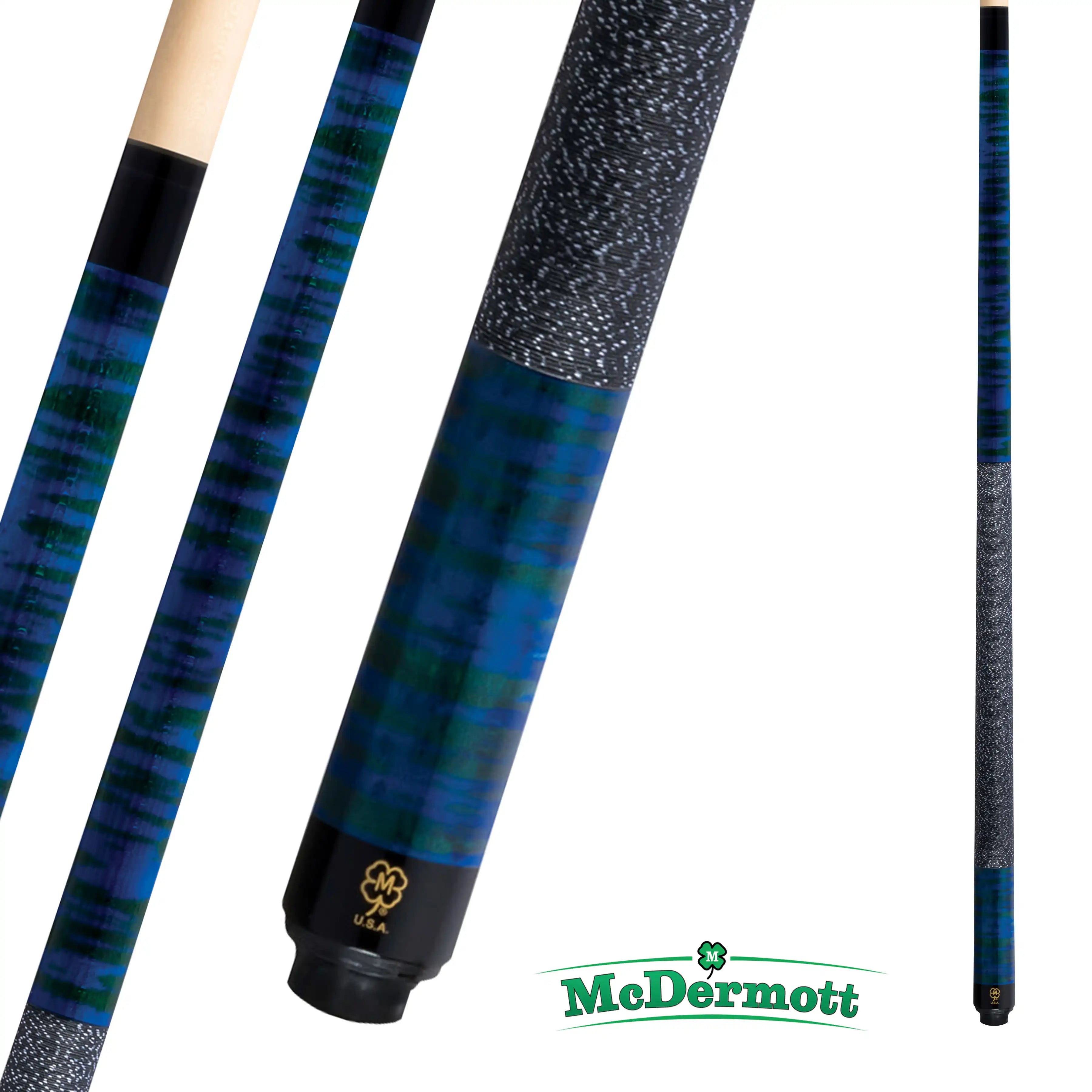 MCDERMOTT POOL CUE GS-SERIES GS08 BLUE AND GREEN 12.5MM 19OZ