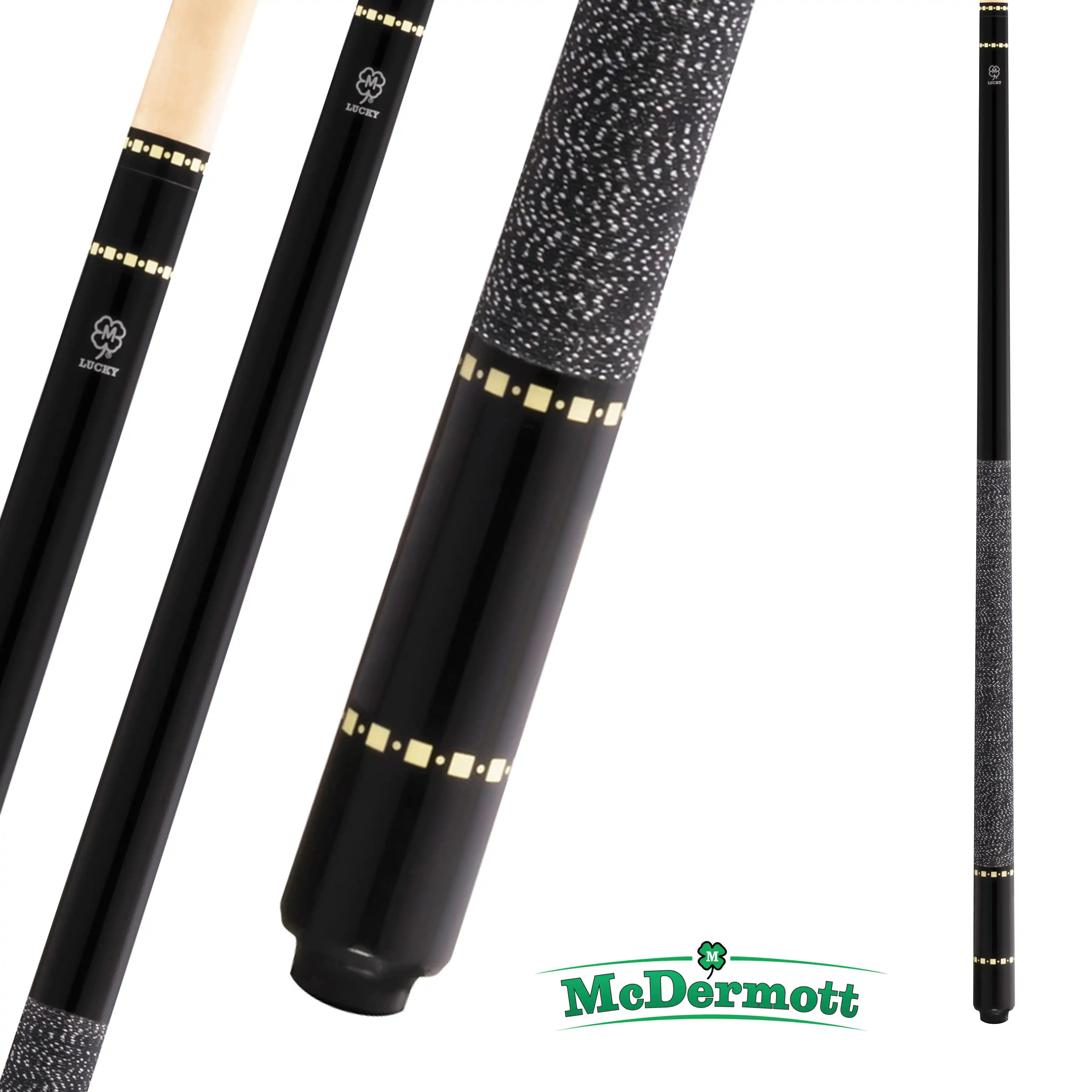 MCDERMOTT POOL CUE LUCKY SERIES L12 BLACK 13MM 19OZ