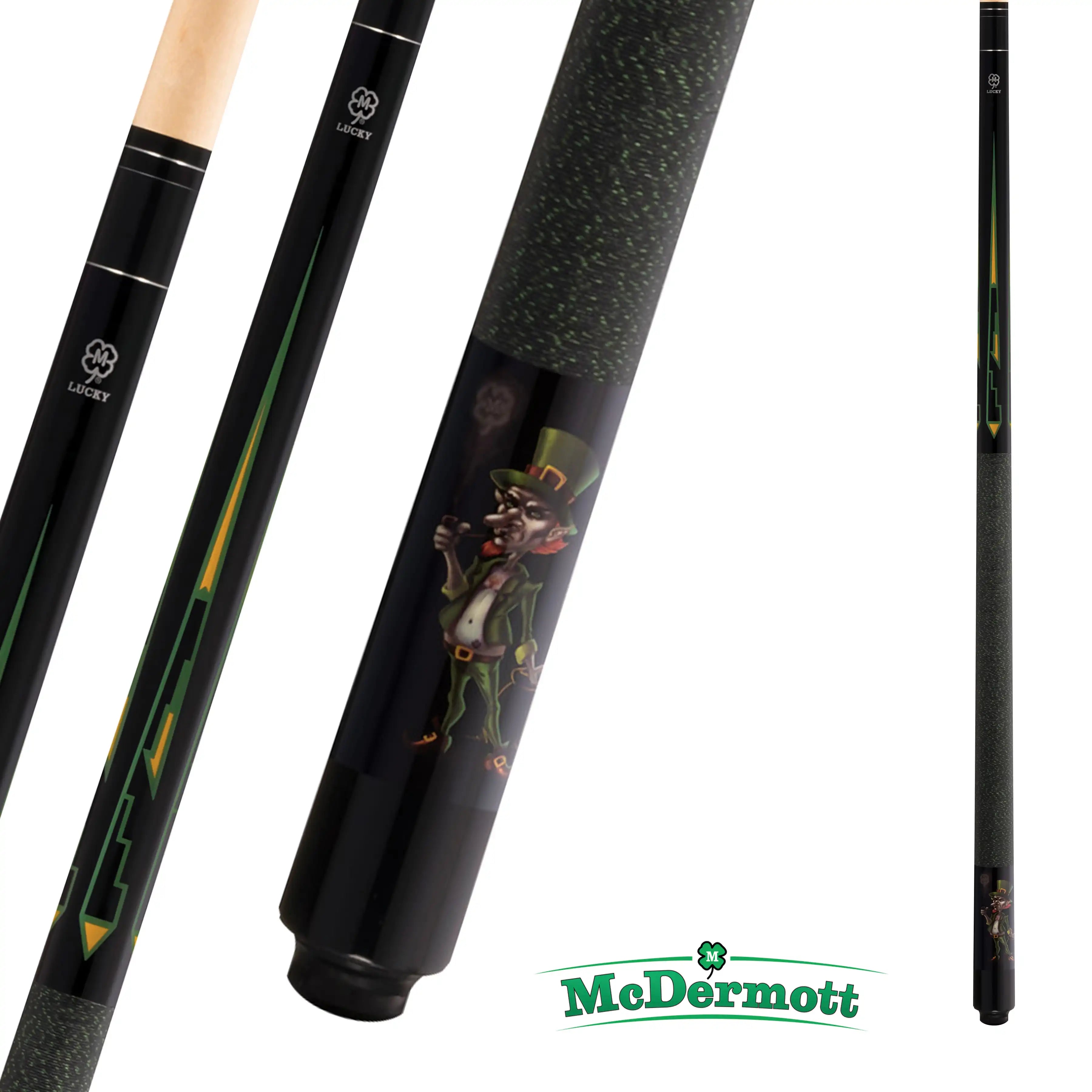 MCDERMOTT POOL CUE LUCKY SERIES L65 BLACK AND GREEN 13MM 19OZ MCDERMOTT POOL CUE LUCKY SERIES L65 BLACK AND GREEN 13MM 19OZ