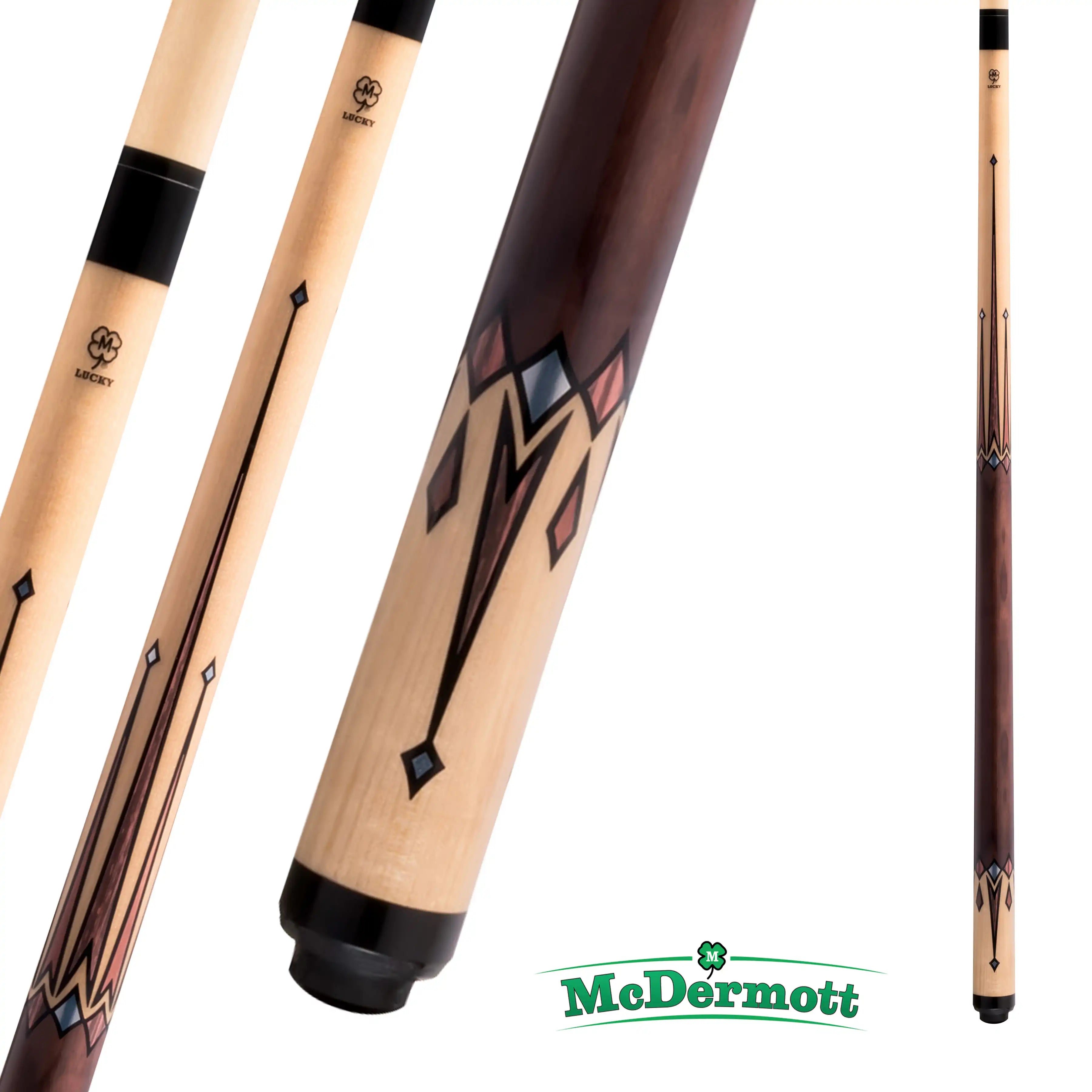 MCDERMOTT POOL CUE LUCKY SERIES L76 BEIGE AND BROWN 13MM 19OZ MCDERMOTT POOL CUE LUCKY SERIES L76 BEIGE AND BROWN 13MM 19OZ