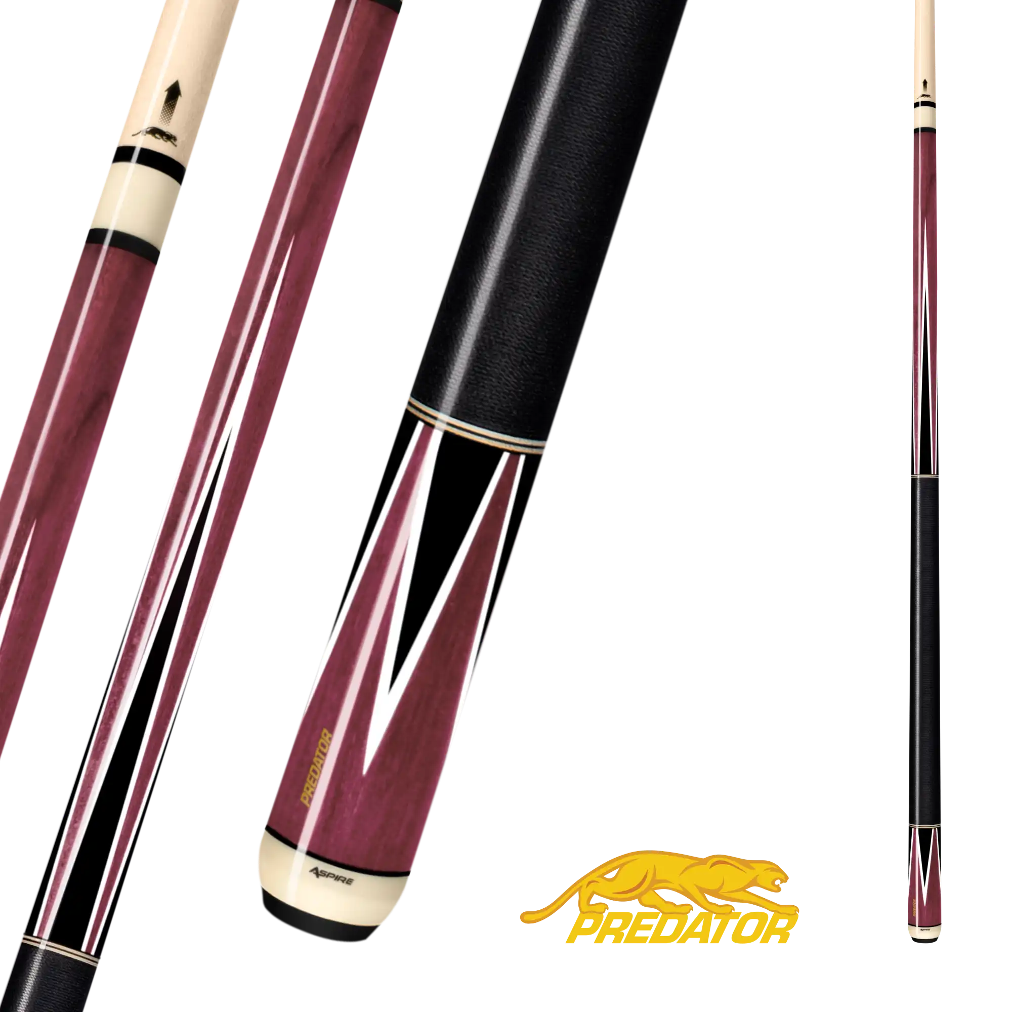 PREDATOR ASPIRE 1-9 POOL CUE PURPLE 12.55MM 19OZ