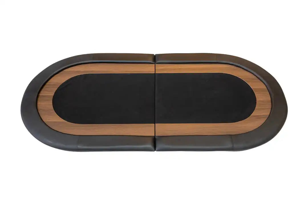 FOLDABLE POKER TABLE TOP - BLACK AND BROWN – Canada Billard