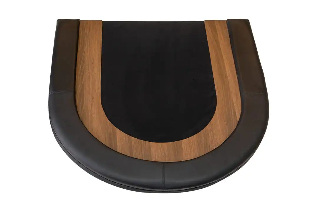 FOLDABLE POKER TABLE TOP - BLACK AND BROWN