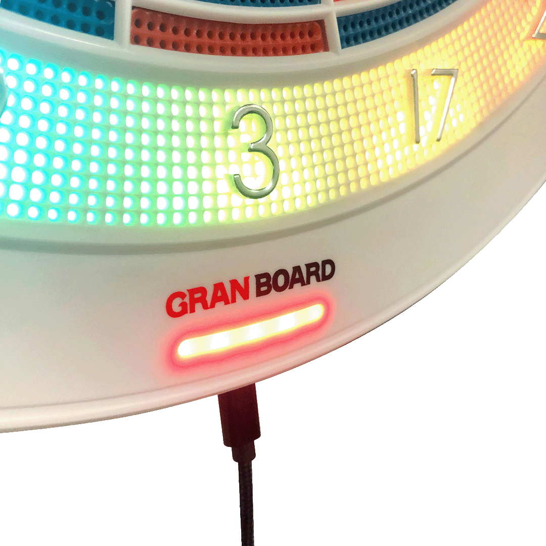 La cible électronique Granboard 132 existe en version blanche