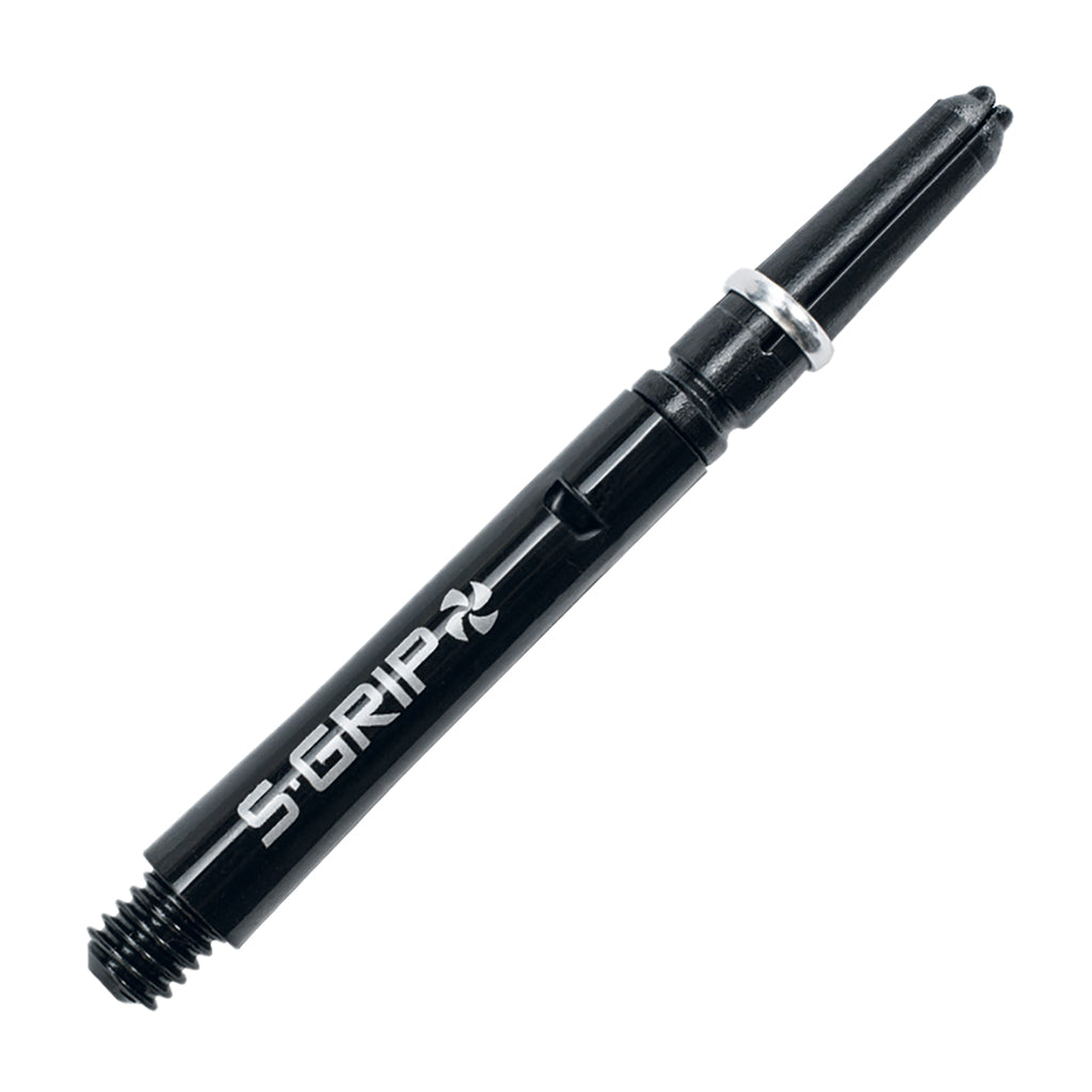 HARROWS SUPERGRIP SPIN MEDIUM DART SHAFT - BLACK/SILVER – Canada