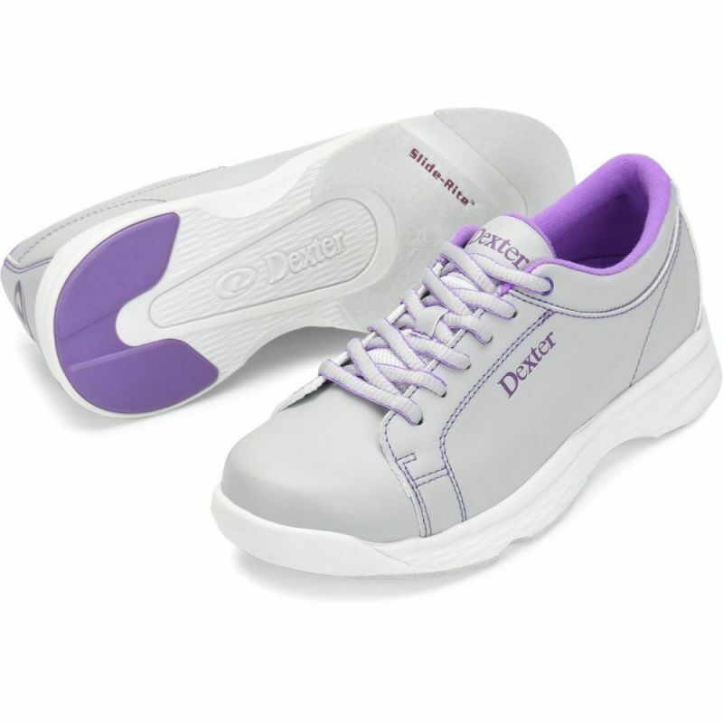 LADIES BOWLING SHOES RAQUEL V GREY PURPLE 8