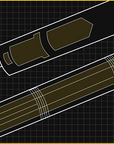 PREDATOR 52 PURPLE SHORTY SPORT POOL CUE - NO WRAP