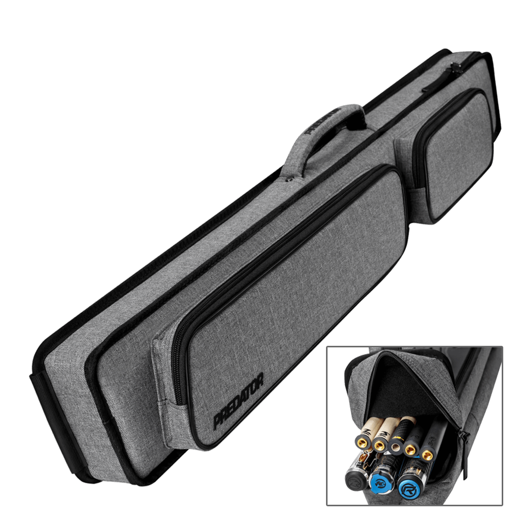 Predator Metro 3x5 Light Grey Hard Pool Cue Case – Holds 3 Butts & 5 Shafts