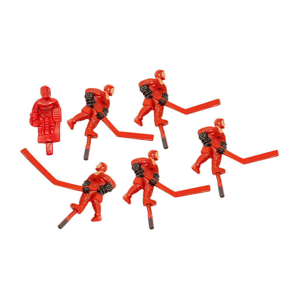 SET/6 RED PLAYERS SLAPSHOT HOCKEY DOME Canada Billard