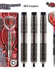 WARRIOR HAUTOA STEEL TIP DART SET - 80% TUNGSTEN