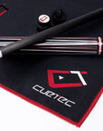 CUETEC MICROFIBER BILLIARD TOWEL - RED/BLACK