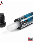 CUETEC CYNERGY POOL CUE NAVY AND SILVER X LAGOON  PERFORATED POLY WRAP 12.5MM 19OZ