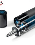 CUETEC CYNERGY POOL CUE NAVY AND SILVER X LAGOON  PERFORATED POLY WRAP 12.5MM 19OZ