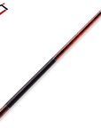 Baguette de billard Cuetec Cynergy Truewood Mappa Burl II, rouge et noir, grip en cuir pleine fleur, 12,5 mm, 19 oz