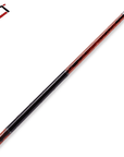Baguette de billard Cuetec Cynergy Truewood Mappa Burl II, rouge et noir, sans grip, 11,8 mm, 19 oz