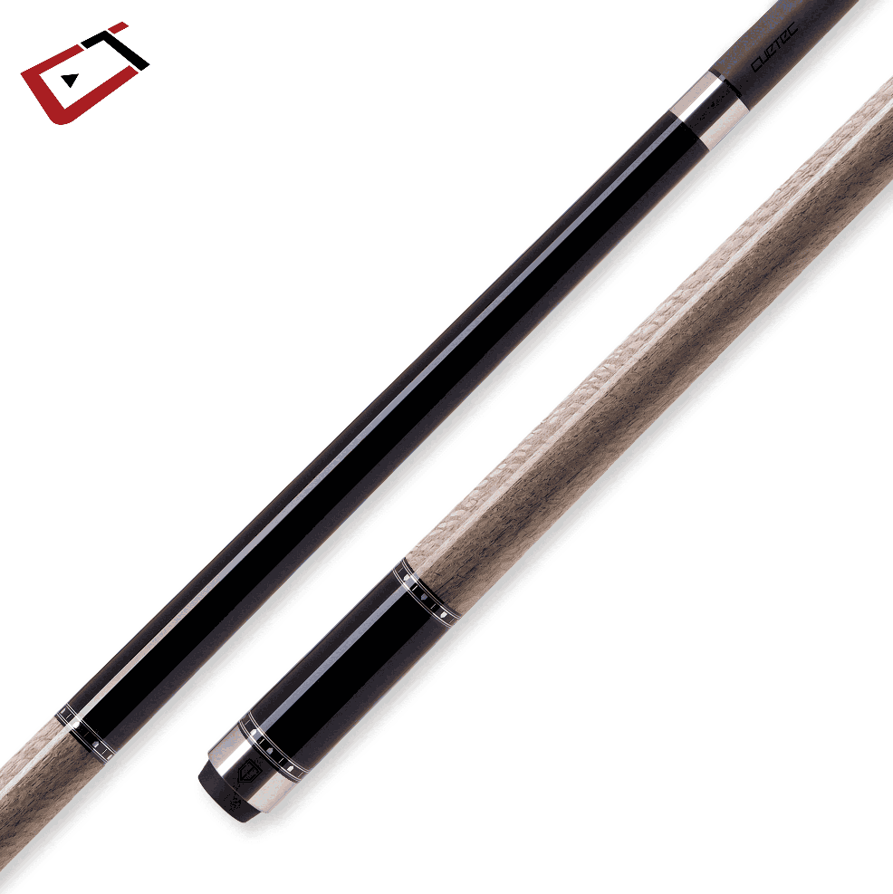 Baguette de billard Cuetec Cynergy Truewood Sycamore I, gris et noir, sans grip, 12,5 mm, 19 oz