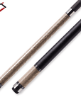 CUETEC CYNERGY TRUEWOOD SYCAMORE II GREY/BLACK FULL-GRAIN LEATHER WRAP 11.8MM 19OZ