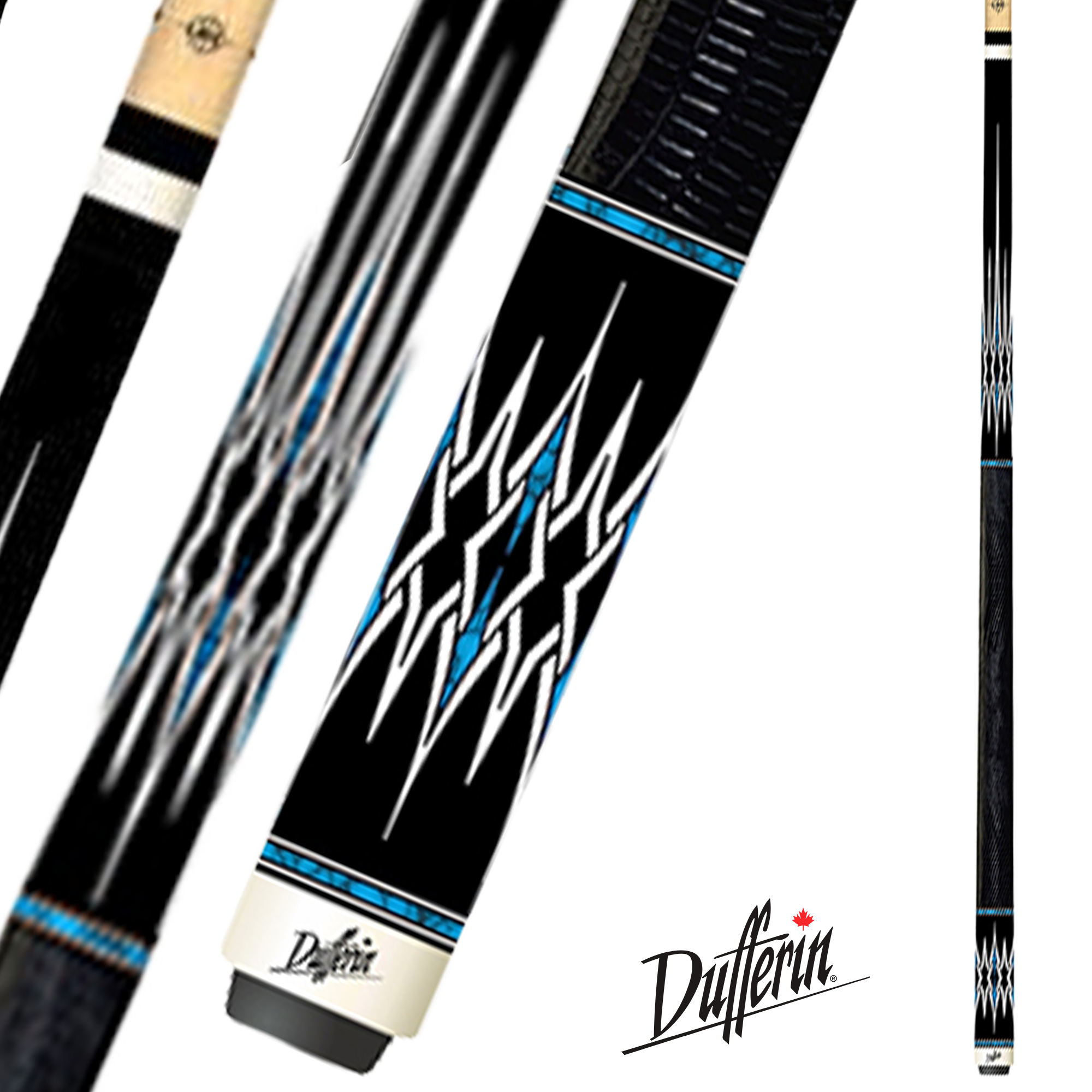 DUFFERIN POOL CUE 500 SERIES BLUE 545 TECH SHAFT 13MM 19OZ