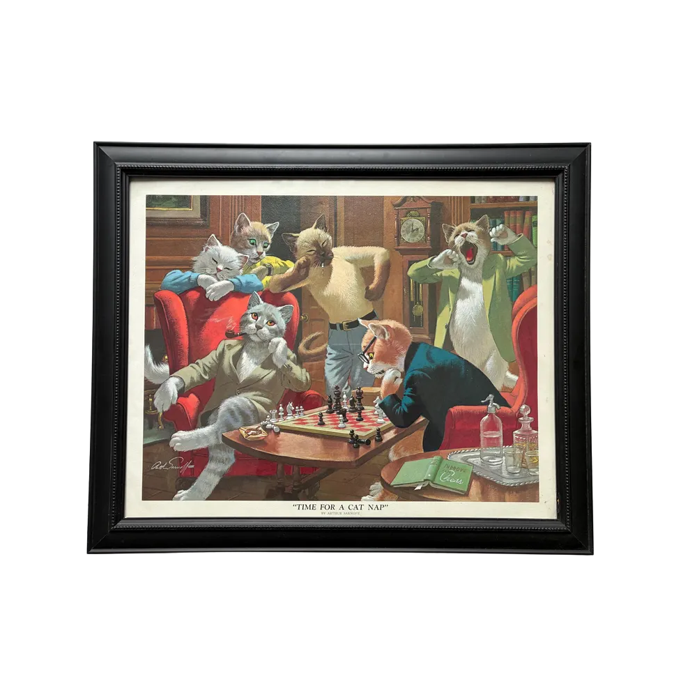 AFFICHE "L'HEURE DE LA SIESTE" PAR ARTHUR SARNOFF - 16X20 PO - ÉDITION LIMITÉE