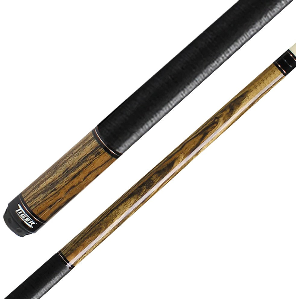 TIGER CLASSIC 2 SERIES C2-2W BROWN CUE BLACK LINEN WRAP 12.5MM 19OZ