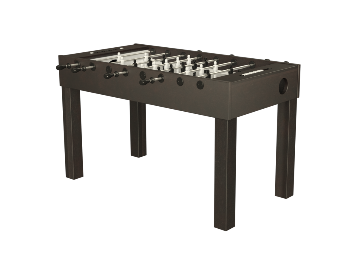 Table de babyfoot au fini simili bois brun Table de babyfoot au fini simili bois brun