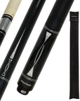 CONNOISSEUR POOL CUE BLACK/GREY LINEN WRAP 12.5MM 19OZ