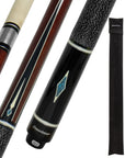 CONNOISSEUR POOL CUE BROWN LINEN WRAP 12.5MM 19OZ
