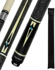 CONNOISSEUR POOL CUE GREY LINEN WRAP 12.5MM 19OZ