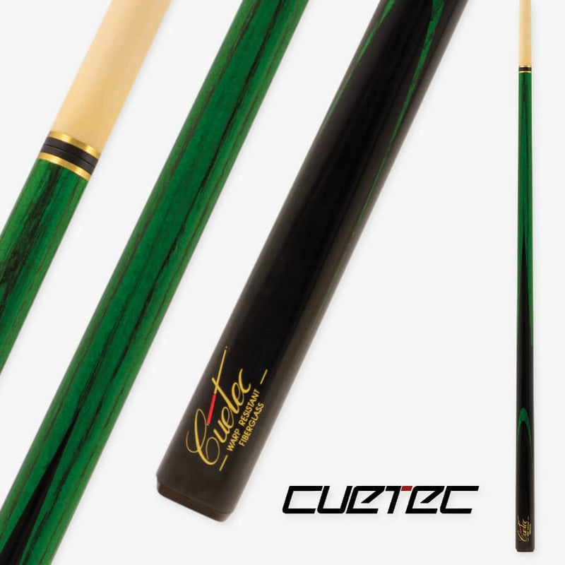 CUETEC CLASSIC PRO SNOOKER CUE - GREEN STAINED