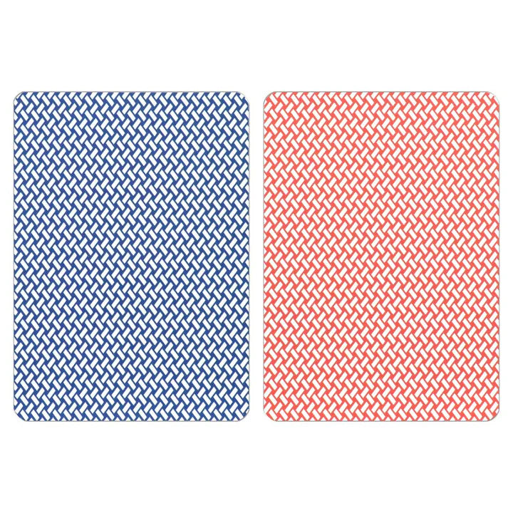COPAG EXPORT PLASTIC POKER DECK CARDS JUMBO RED AND BLUE