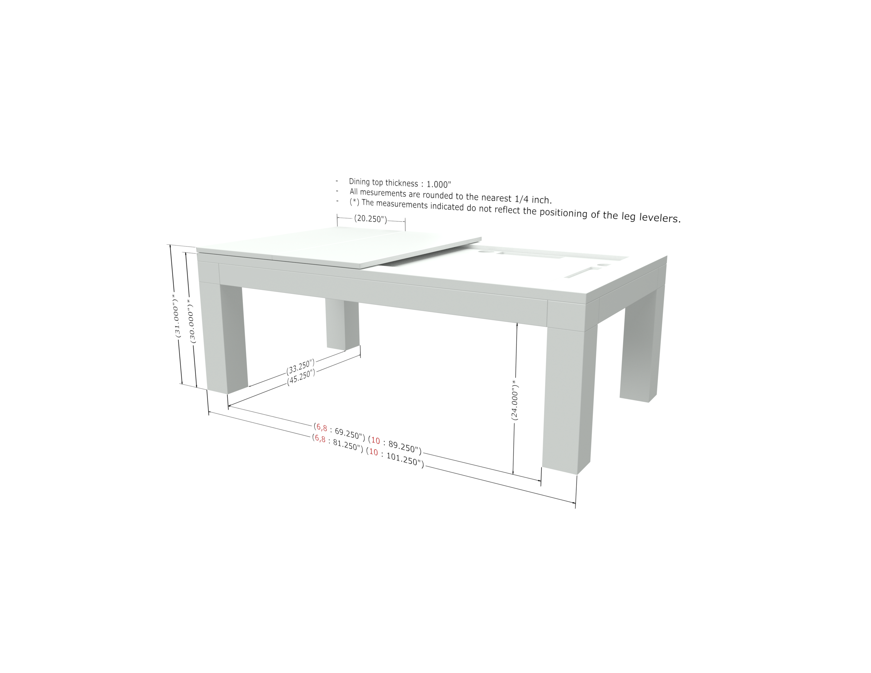 DREAM RECTANGLE GAME TABLE