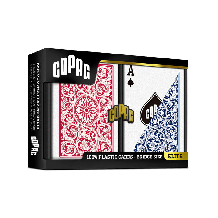 COPAG PLASTIQUE BRIDGE  DECKCARDS 1546 REGULAR RED AND BLUE
