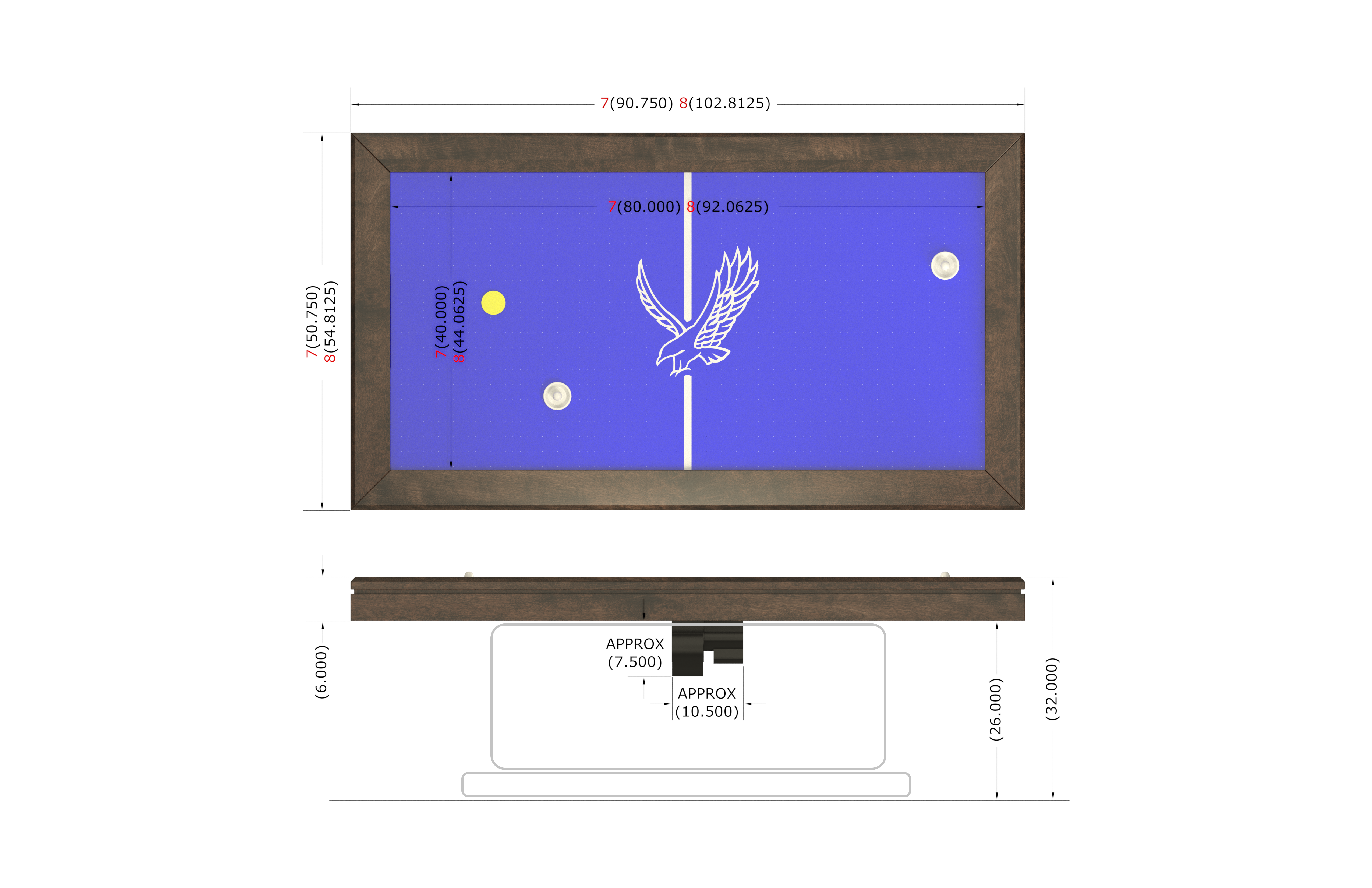 BARN AIR HOCKEY TABLE